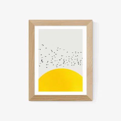 John Lewis EAST END PRINTS Kubistika 'A Thousand Birds' Framed Print