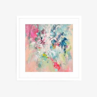 John Lewis John Lewis Amanda Heath 'Barbados' Framed Print & Mount, 61.5 x 61.5cm, Pink/Multi
