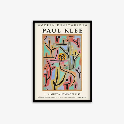 John Lewis Paul Klee - 'Modern Kunstmuseum' Exhibtion Poster Framed Print & Mount, 73.5 x 63.5cm, Multi