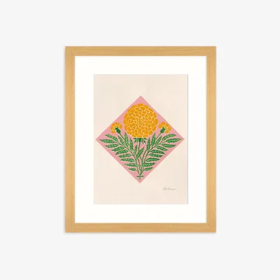 John Lewis Ellen Merchant - 'Marigold' Framed Print & Mount, 53 x 43cm, Pink/Multi