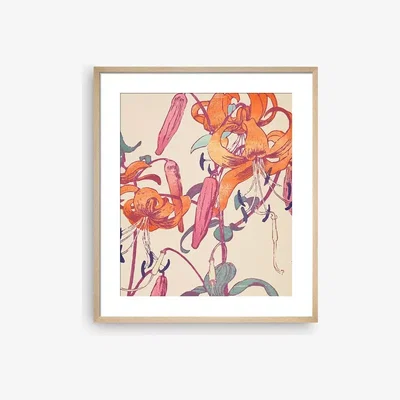 John Lewis Mabel Royds - 'Tiger Lillies' Framed Print & Mount, 80 x 70cm, Orange/Multi