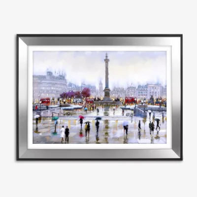 John Lewis Richard Macneil - Trafalgar Square London Framed Print & Mount, 62 x 82cm, Multi