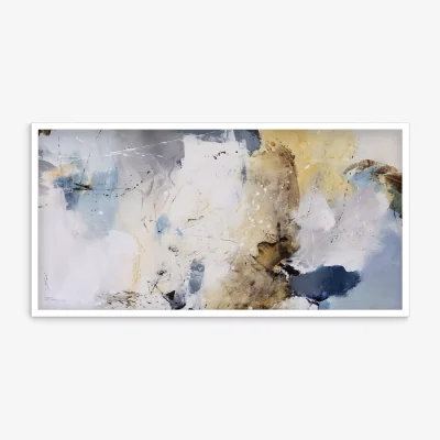 John Lewis Natasha Barnes - 'Wind Beneath Your Wings' Framed Canvas Print, 64 x 124cm, Yellow/Blue