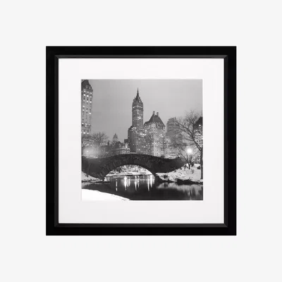 John Lewis Brookpace Lascelles 'Central Park' New York Framed Print, 45 x 45cm, Black/White