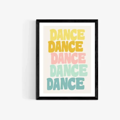 John Lewis EAST END PRINTS apricot+birch 'Dance' Framed Print