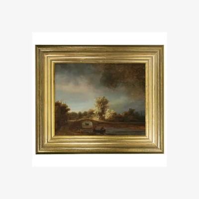John Lewis Rijksmuseum, Rembrandt Harmensz. van Rijn - The Stone Bridge Framed Print, 29 x 34cm