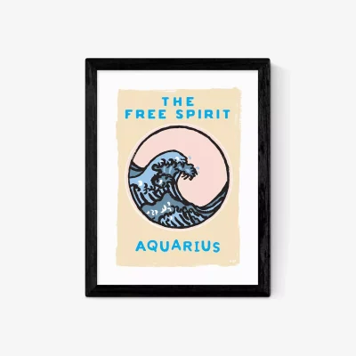 John Lewis EAST END PRINTS Sophie Ward 'Aquarius The Free Spirit' Framed Print