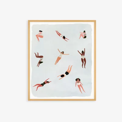 John Lewis Victoria Borges - 'Minnows' Framed Print, 62 x 52cm, Multi