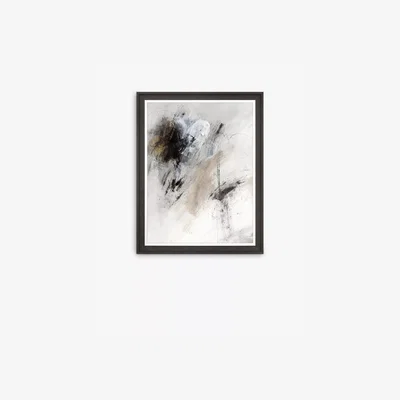 John Lewis John Lewis 'Sketch Lines' Abstract Framed Canvas, 90 x 70cm, Blue/Black