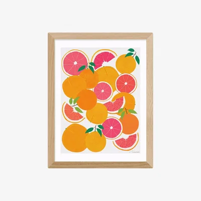 John Lewis EAST END PRINTS Leanne Simpson 'Grapefruit Harvest' Framed Print