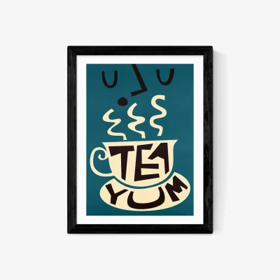 John Lewis EAST END PRINTS Fox & Velvet 'Tea' Framed Print
