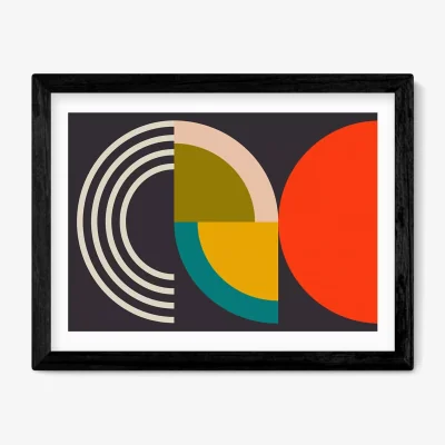 John Lewis EAST END PRINTS Ana Rut Bre 'Geometric on Black I' Framed Print