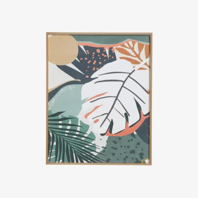 John Lewis John Lewis ANYDAY Tropical Leaves Framed Print, 51 x 41cm, Green/Multi