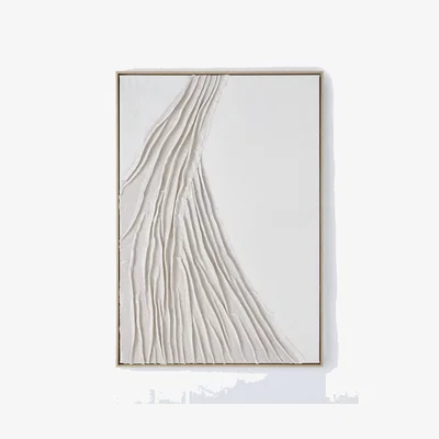 John Lewis John Lewis 'Gathers' Framed Canvas Print, 100 x 70cm, Neutral