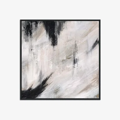 John Lewis John Lewis Yharnna 'Halo Love' Framed Canvas Print, 104 x 104cm, Black