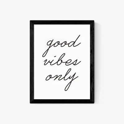 John Lewis EAST END PRINTS Rafael Farias 'Good Vibes Only' Framed Print