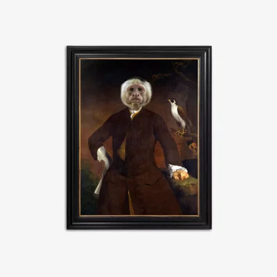 John Lewis Howard The Monkey - Framed Canvas, 41 x 36.5cm, Multi