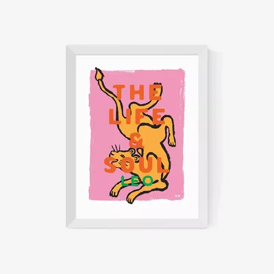 John Lewis EAST END PRINTS Sophie Ward 'Leo The Life and Soul' Framed Print