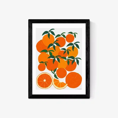 John Lewis EAST END PRINTS Leanne Simpson 'Orange Harvest' Framed Print