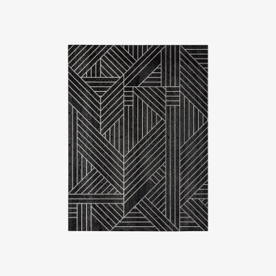 John Lewis Kakuda Engraved Geometric Wall Art, 100 x 100cm, Black