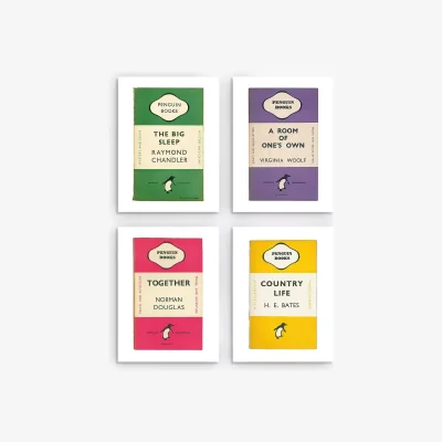 John Lewis Penguin Books - Classic Literature Covers Unframed Prints, Set of 4, 40 x 30cm, Assorted