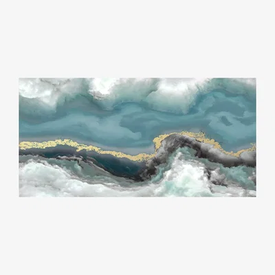 John Lewis Dominic James Studio - Influx Embellished Framed Canvas, 60 x 120cm, Blue/Multi