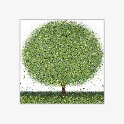 John Lewis Sarah Pye - 'Silver Lining' Framed Canvas Print & Mount, 84.5 x 84.5cm, Green
