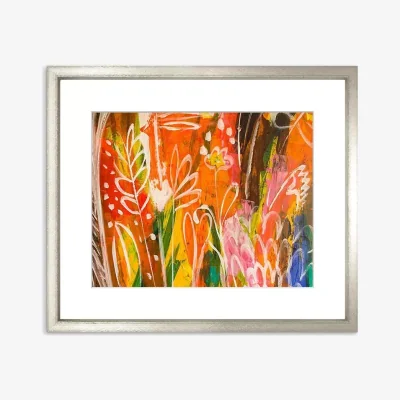 John Lewis Simoni Djordjevic - Spring Gardens Framed Print & Mount, 49 x 58cm, Orange/Multi