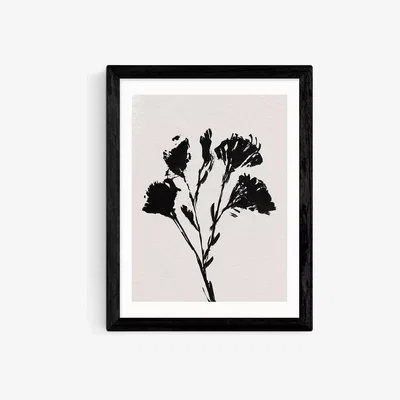 John Lewis EAST END PRINTS Dan Hobday 'Mono Flower' Framed Print