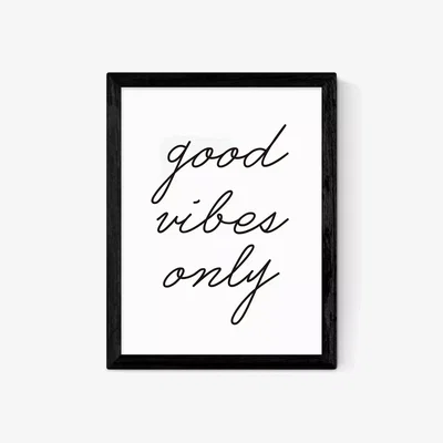 John Lewis EAST END PRINTS Rafael Farias 'Good Vibes Only' Framed Print