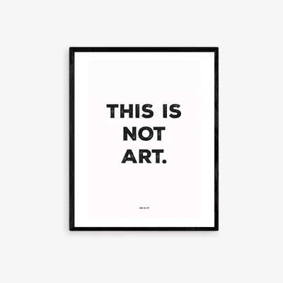 John Lewis The Native State - 'This Is Not Art' Framed Print, 52 x 42cm, Black/White