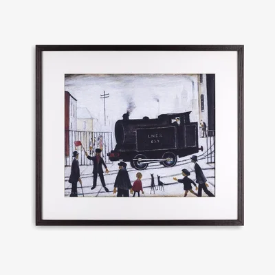 John Lewis LS Lowry - Level Crossing Framed Print & Mount, 34.2 x 42.6cm