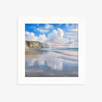 John Lewis Duncan Palmar - 'White Cliffs' Framed Print, 37 x 37cm, Blue