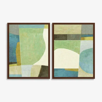 John Lewis John Lewis Suzanne Nicoll 'Verdant' Framed Print, Set of 2, 83.5 x 63.5cm, Multi