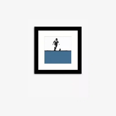 John Lewis Jacky Al-Samarraie - Rugby Framed Print, 33.5 x 33.5cm, Blue/Multi