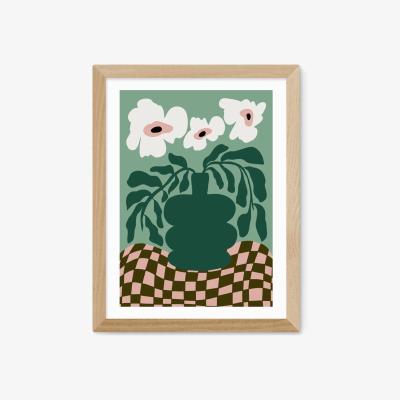 John Lewis EAST END PRINTS Miho Art Studio 'Bold Blossom Pottery' Framed Print