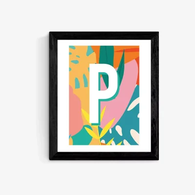 John Lewis EAST END PRINTS Sei and Ru 'P Letter' Framed Print