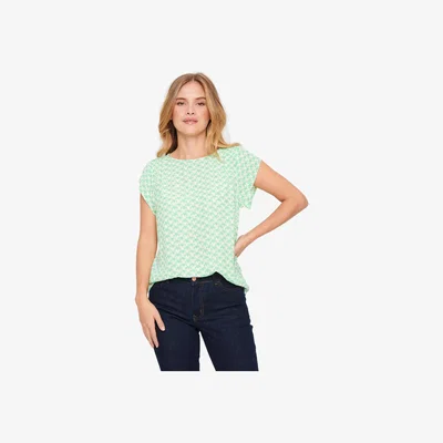 John Lewis Saint Tropez Blanca Adele Graphic Print Blouse, Light Green