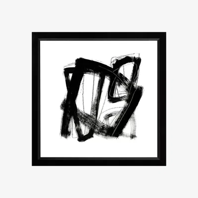 John Lewis Brookpace Lascelles 'Tessellation VII' Framed Print & Mount, 53 x 53cm, Black