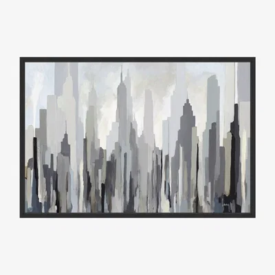John Lewis Gregory Lang - East Side Framed Canvas, 84.5 x 124.5cm, Grey