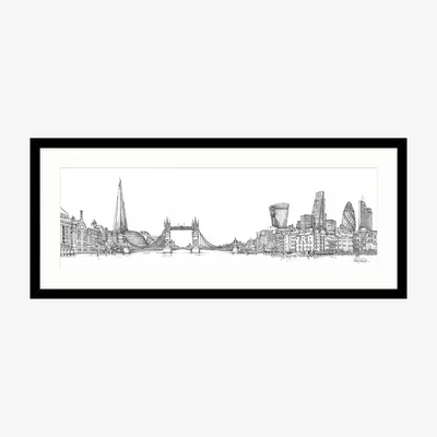 John Lewis Catherine Stephenson - London Sketch Framed Print, 104 x 49cm