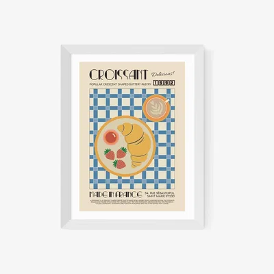 John Lewis EAST END PRINTS We Made Something Nice 'Croissant' Framed Print