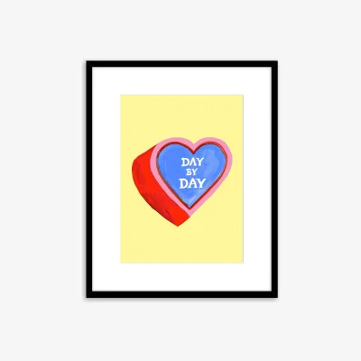 John Lewis Eleanor Bowmer 'Day By Day' Framed Print & Mount, 52 x 42cm, Yellow/Multi