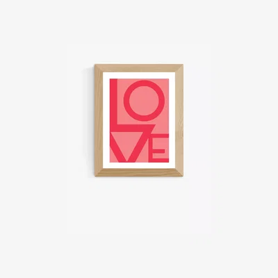 John Lewis EAST END PRINTS Rafael Farias 'Love' Framed Print