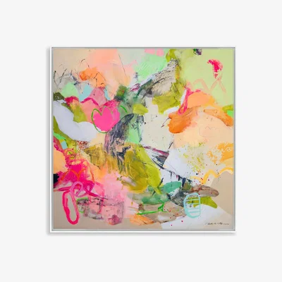 John Lewis John Lewis Natasha Barnes 'Life is Beautiful' Framed Canvas Print, 104 x 104cm, Multi
