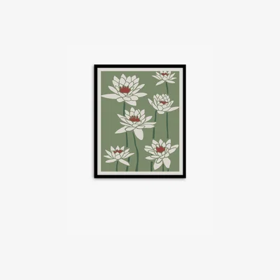 John Lewis John Lewis ANYDAY 'Flowers Tokyo' Framed Print, 52 x 42cm, Green