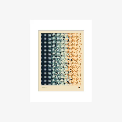 John Lewis Justin Van Genderen - Entropy Unframed Print & Mount, 40 x 30cm, Blue/Red