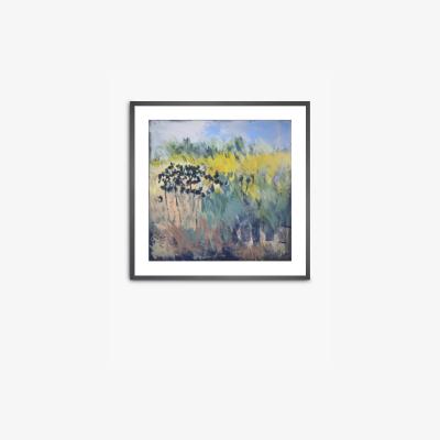 John Lewis Claire Oxley - 'Sunlit' Framed Print & Mount, 60 x 60cm, Yellow/Multi