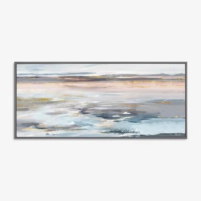 John Lewis John Lewis Valeria Mravyan 'Eventide' Abstract Framed Canvas, 59 x 134cm, Multi