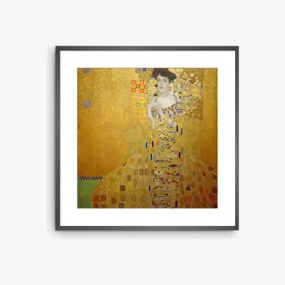 John Lewis Gustav Klimt - 'Portrait of Adele Bloch-Bauer I' Framed Print & Mount, 60 x 60cm, Gold/Multi